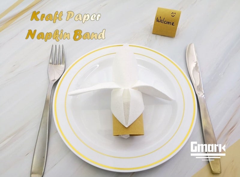 Gmark Paper Napkin Band Box of 500 (Kraft Color) GM1087A - Image 3